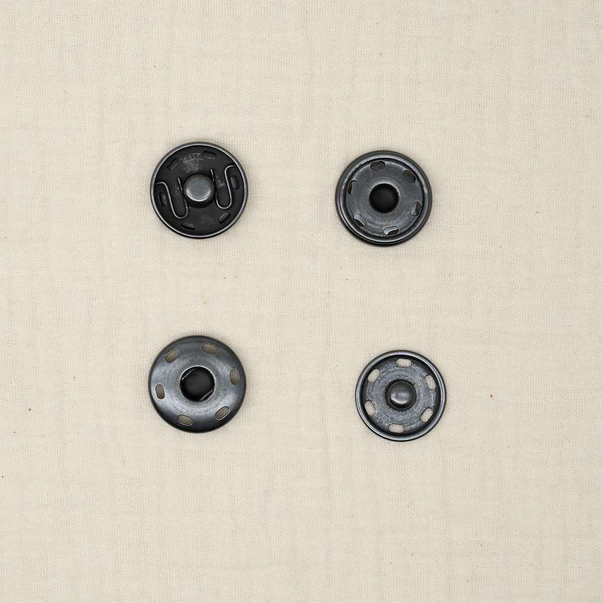 Bio Metalldruckknopf Schwarz (21 mm)
