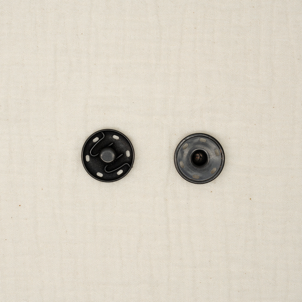 Bio Metalldruckknopf Schwarz (23 mm)