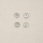 Bio Metalldruckknopf Silber (18 mm)