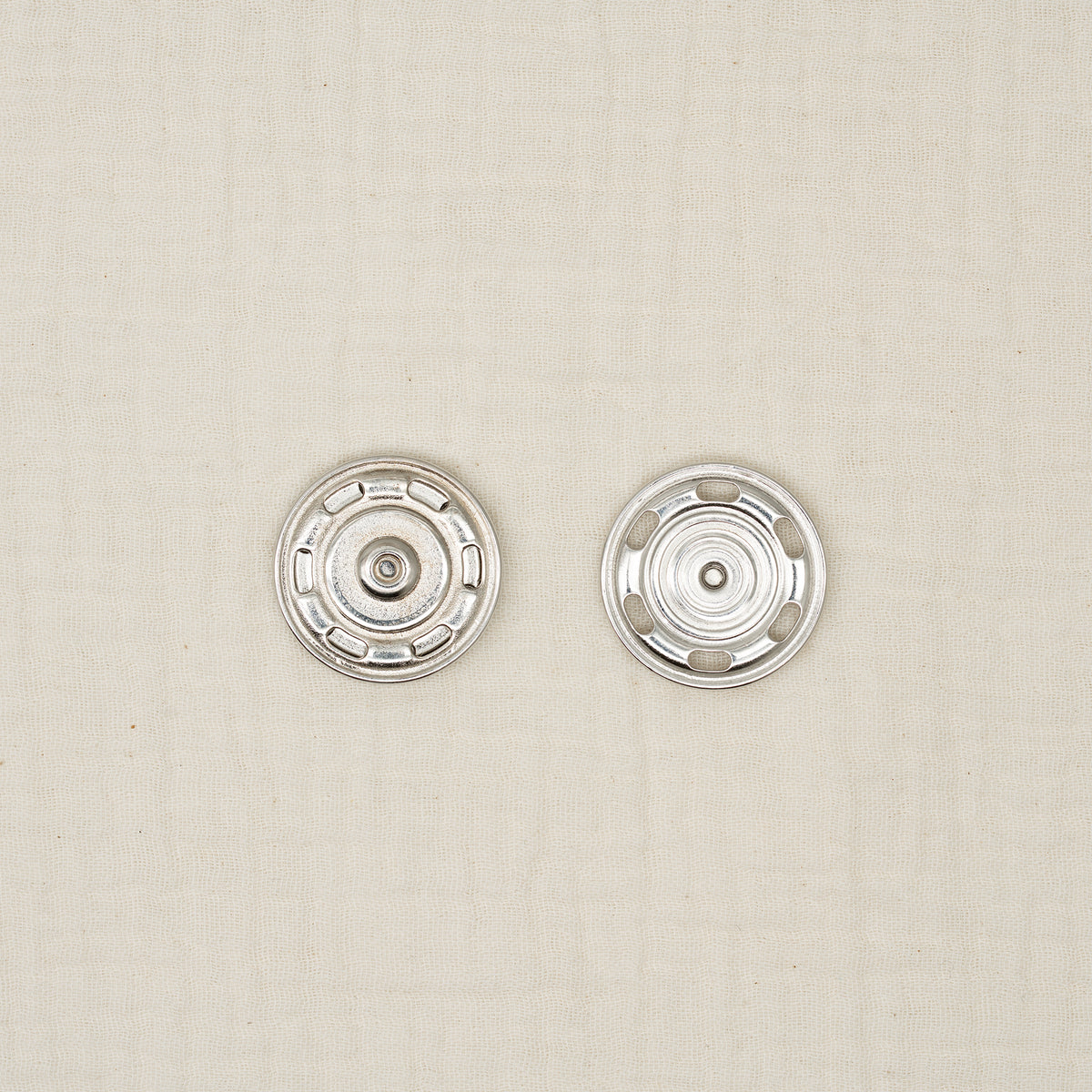 Bio Metalldruckknopf Silber (31 mm)