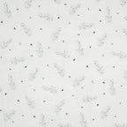 Bio Musselin Aquarell Zweige Grün Weiß