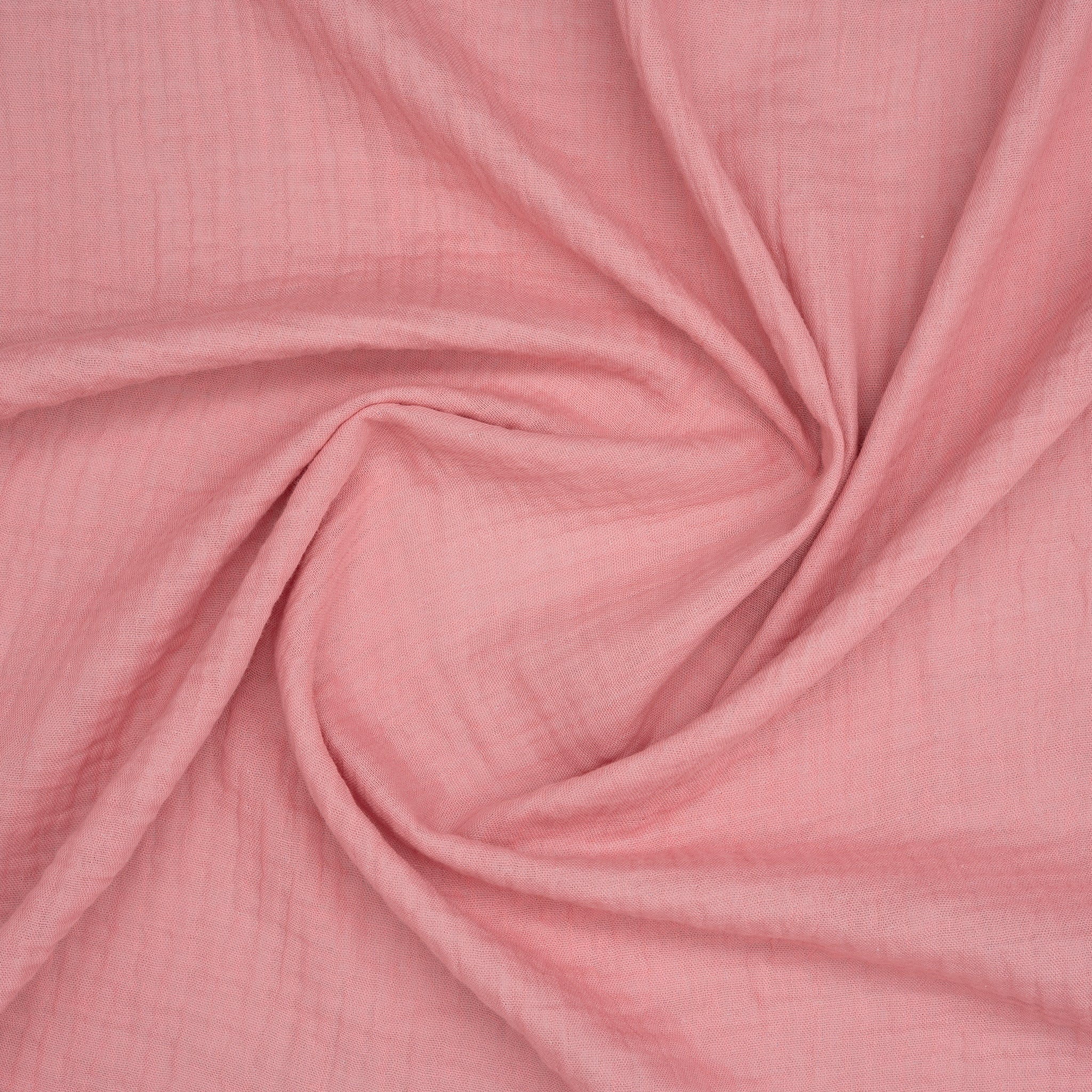 Bio Musselin Doppelseitig Rosa Hellgrau