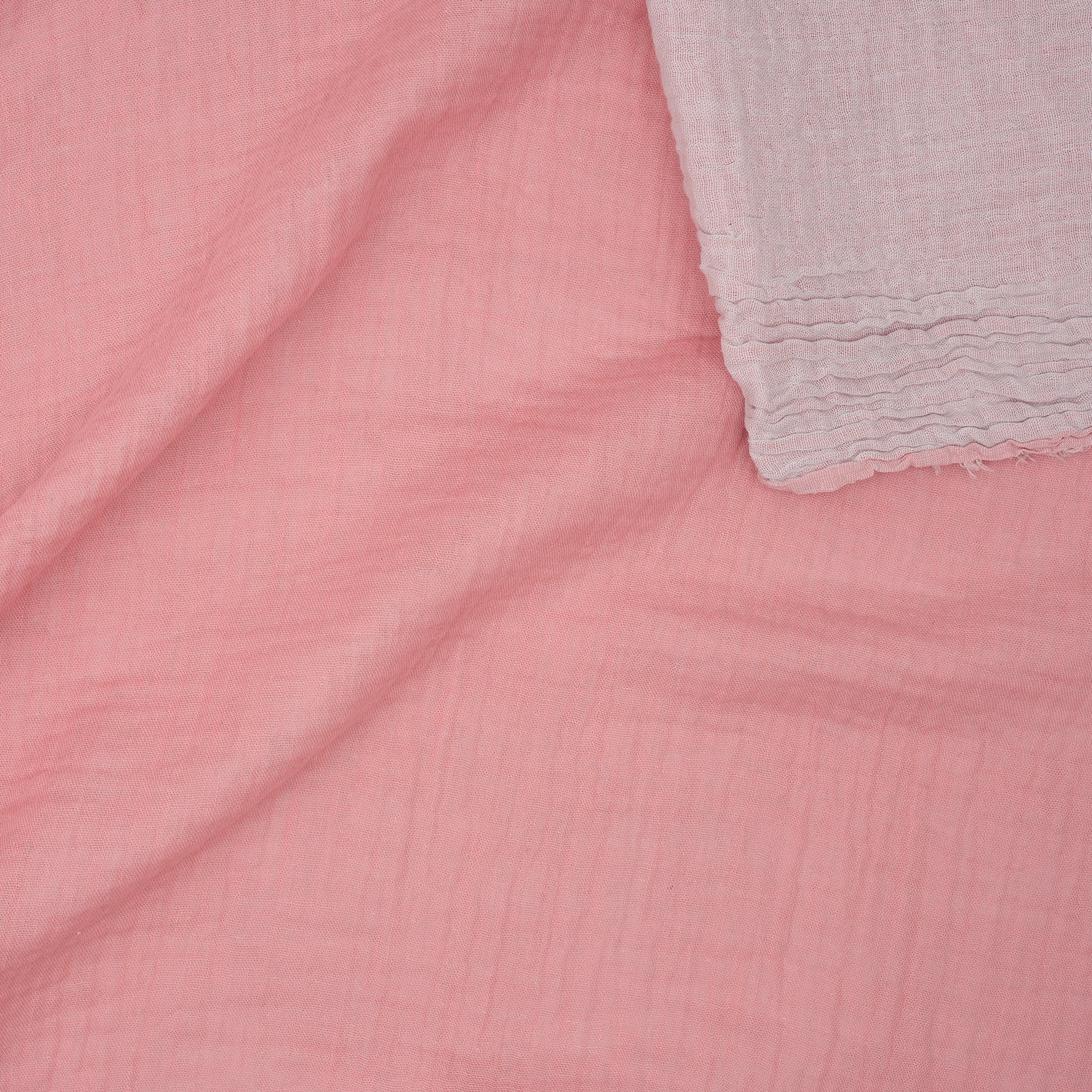 Bio Musselin Doppelseitig Rosa Hellgrau