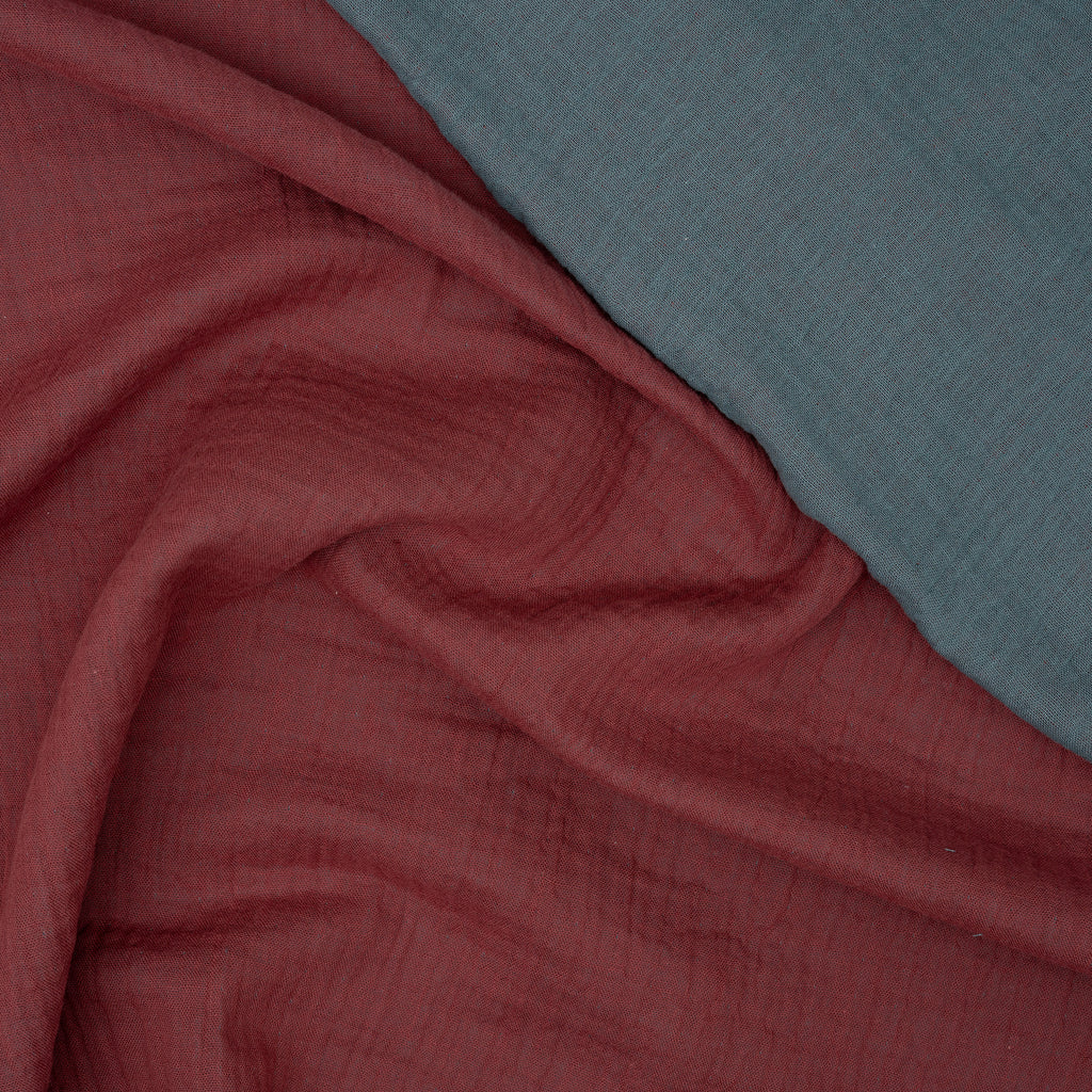 Bio Musselin Doppelseitig Rouge Grün | Stoffwerk