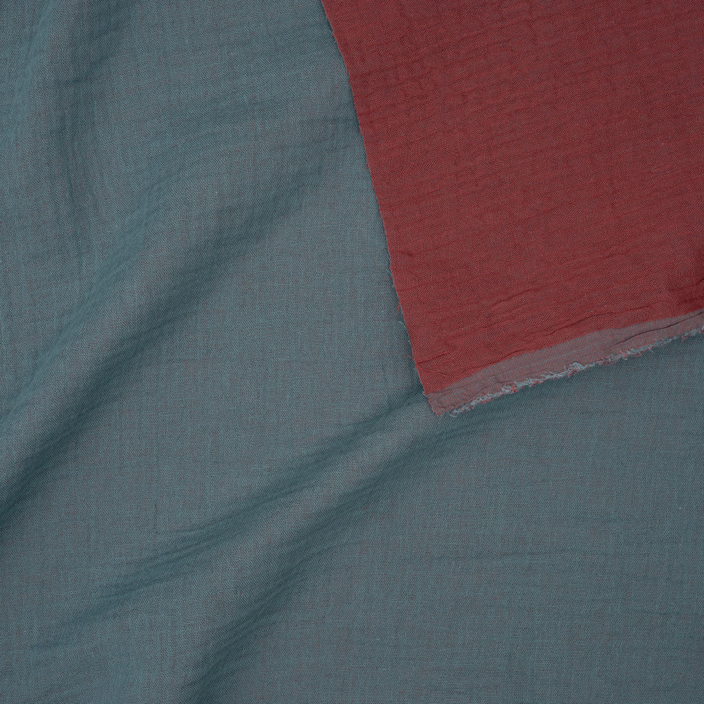 Bio Musselin Doppelseitig Rouge Grün | Stoffwerk