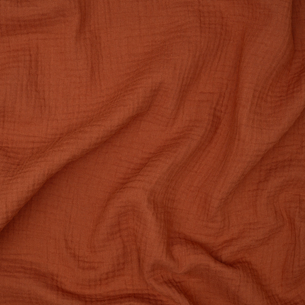 Bio Musselin Dunkles Cognac | Stoffwerk