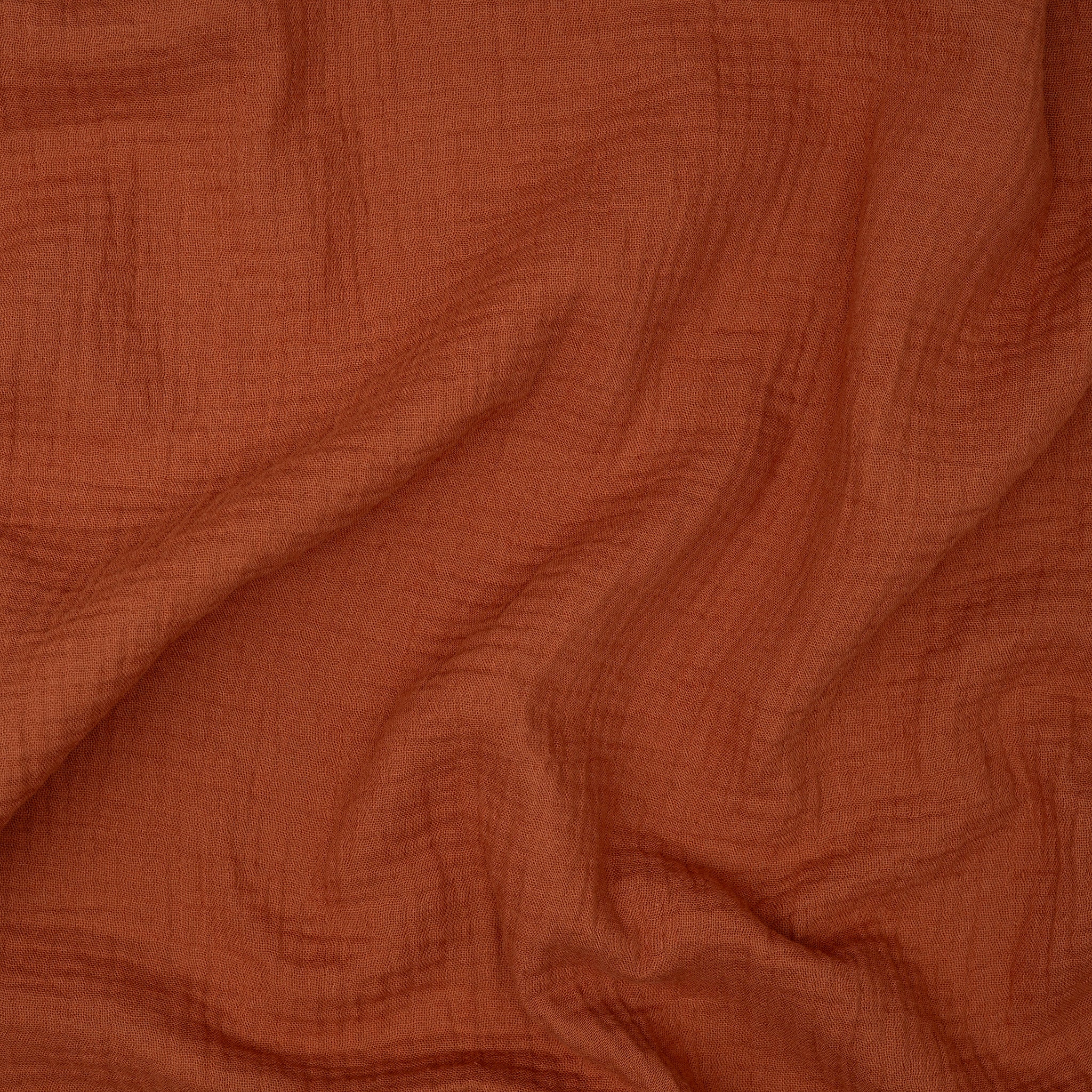 Bio Musselin Dunkles Cognac | Stoffwerk