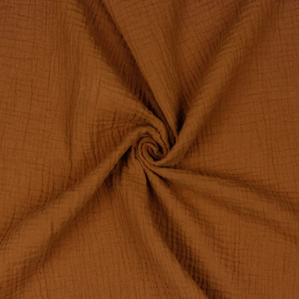 Bio Musselin dunkles cognac