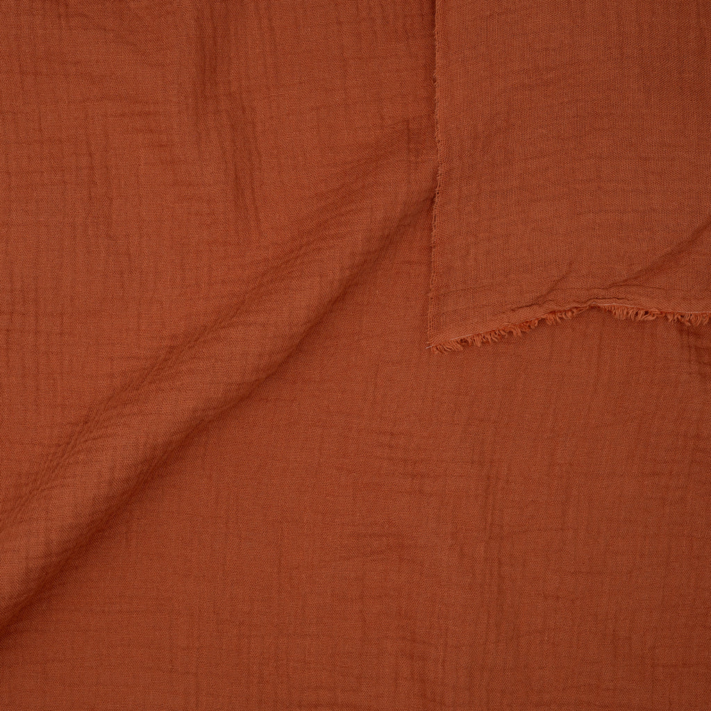 Bio Musselin Dunkles Cognac | Stoffwerk