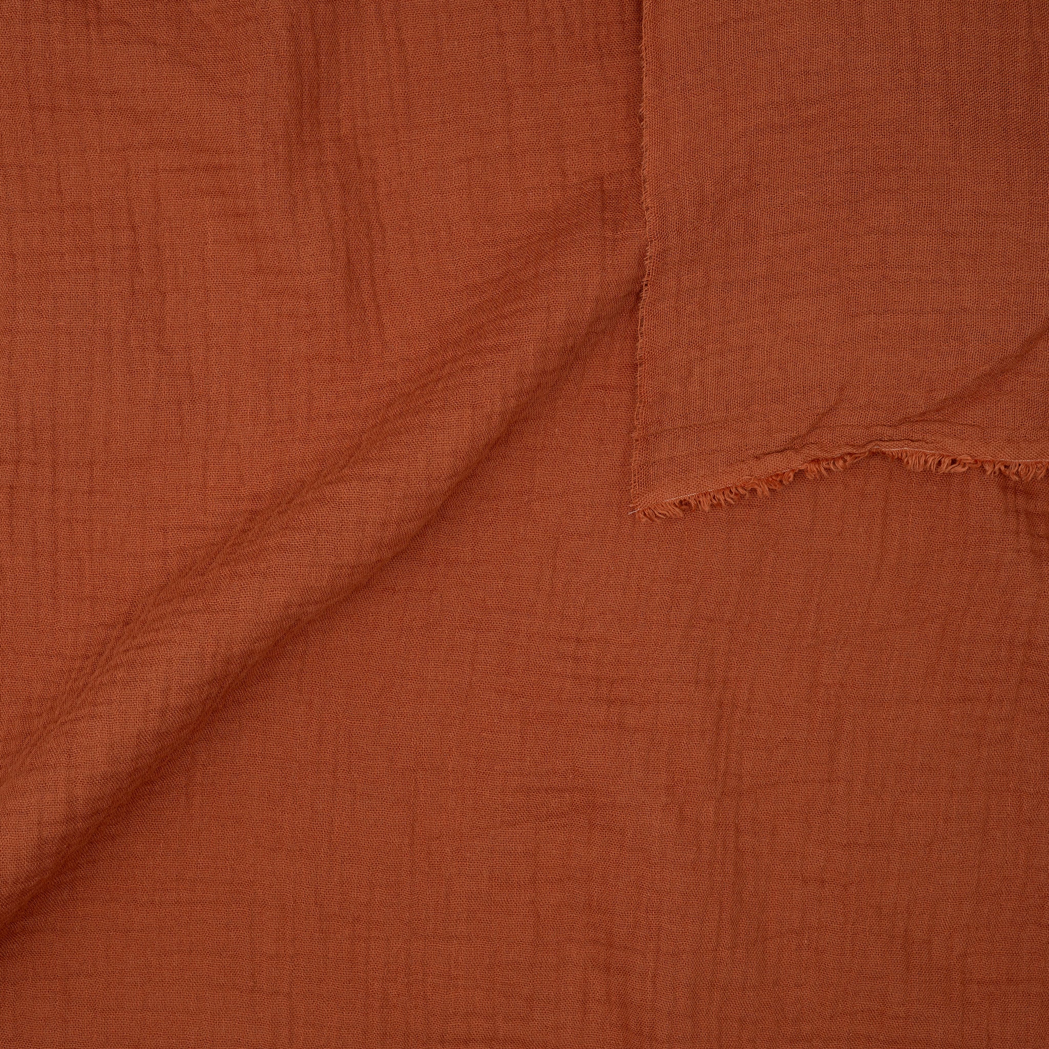 Bio Musselin Dunkles Cognac | Stoffwerk