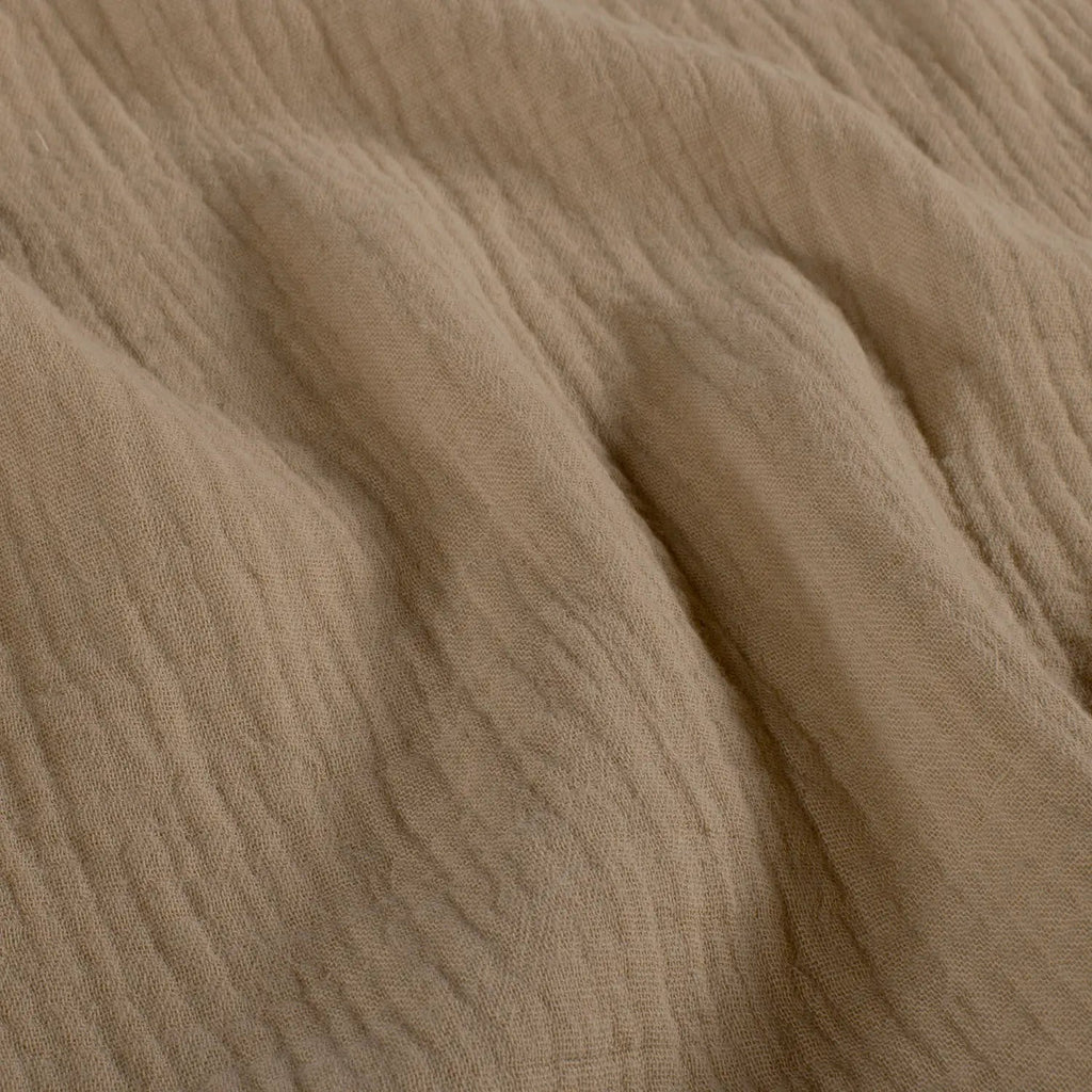 Bio Musselin Dunkles Sand