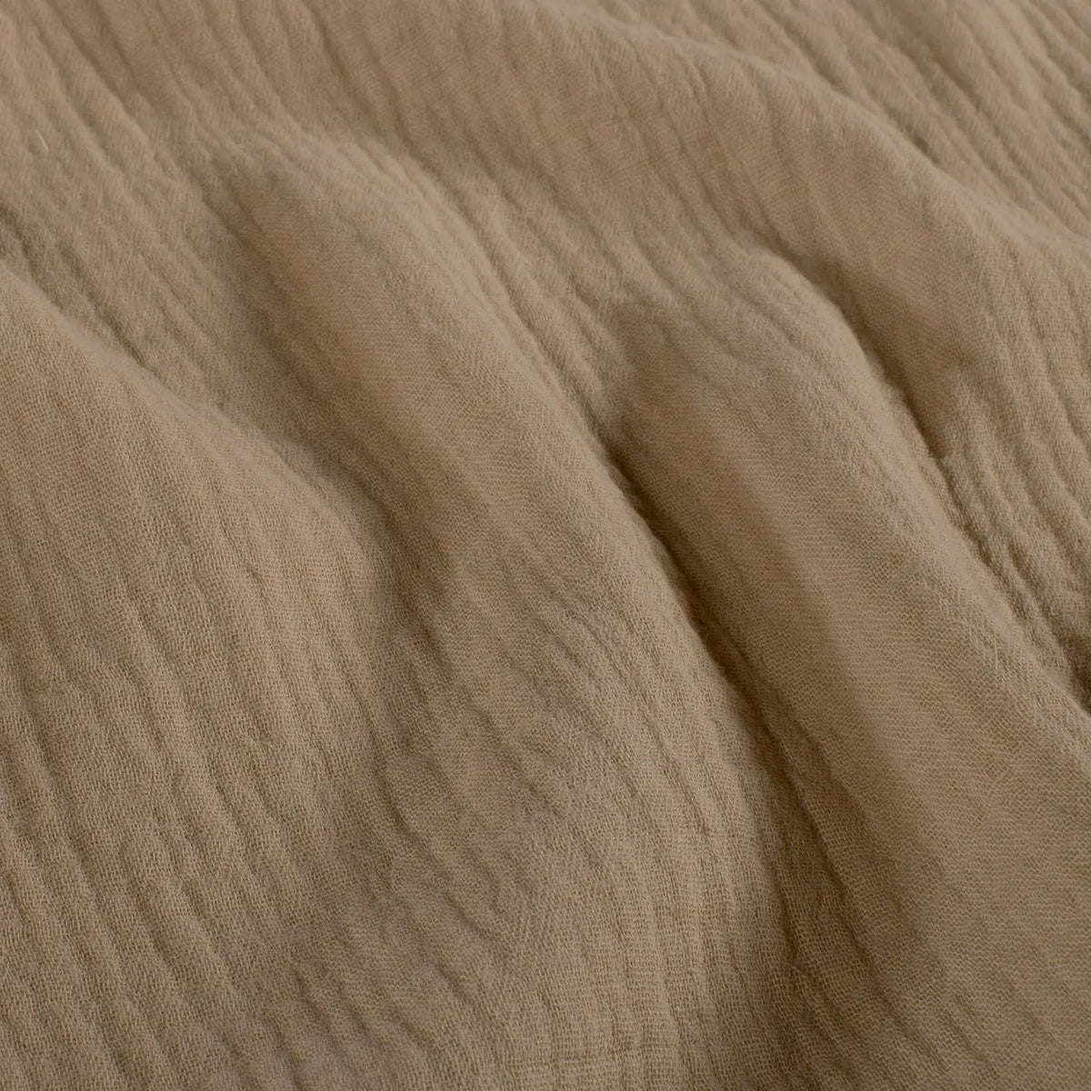 Bio Musselin Dunkles Sand
