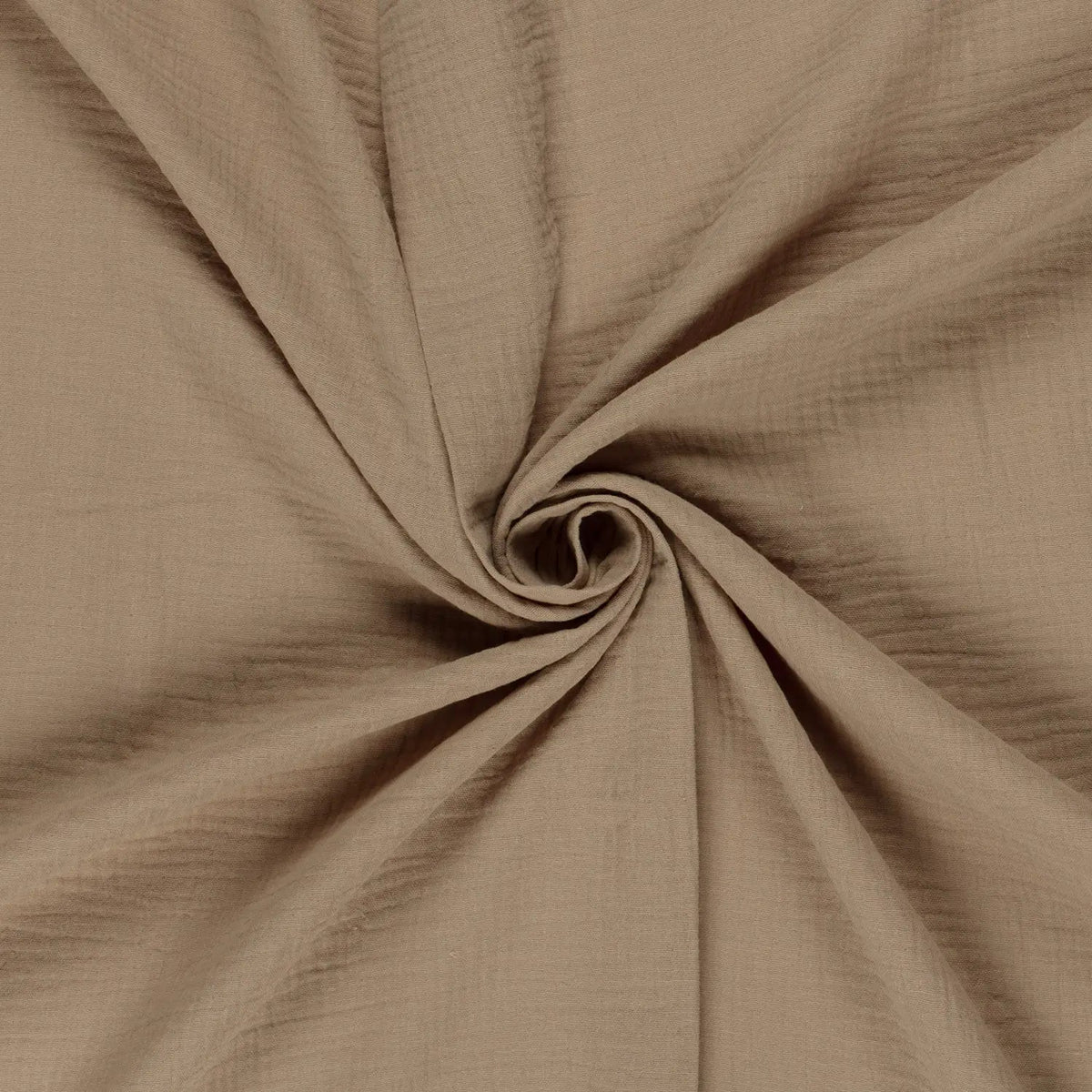 Bio Musselin Dunkles Sand | Stoffwerk