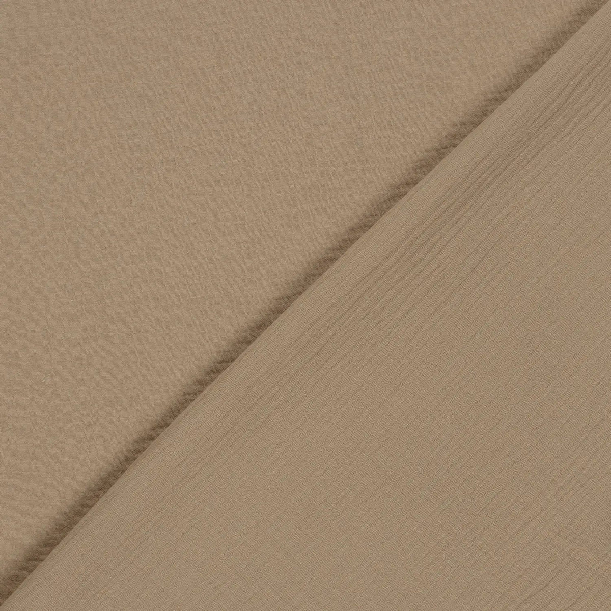 Bio Musselin Dunkles Sand | Stoffwerk