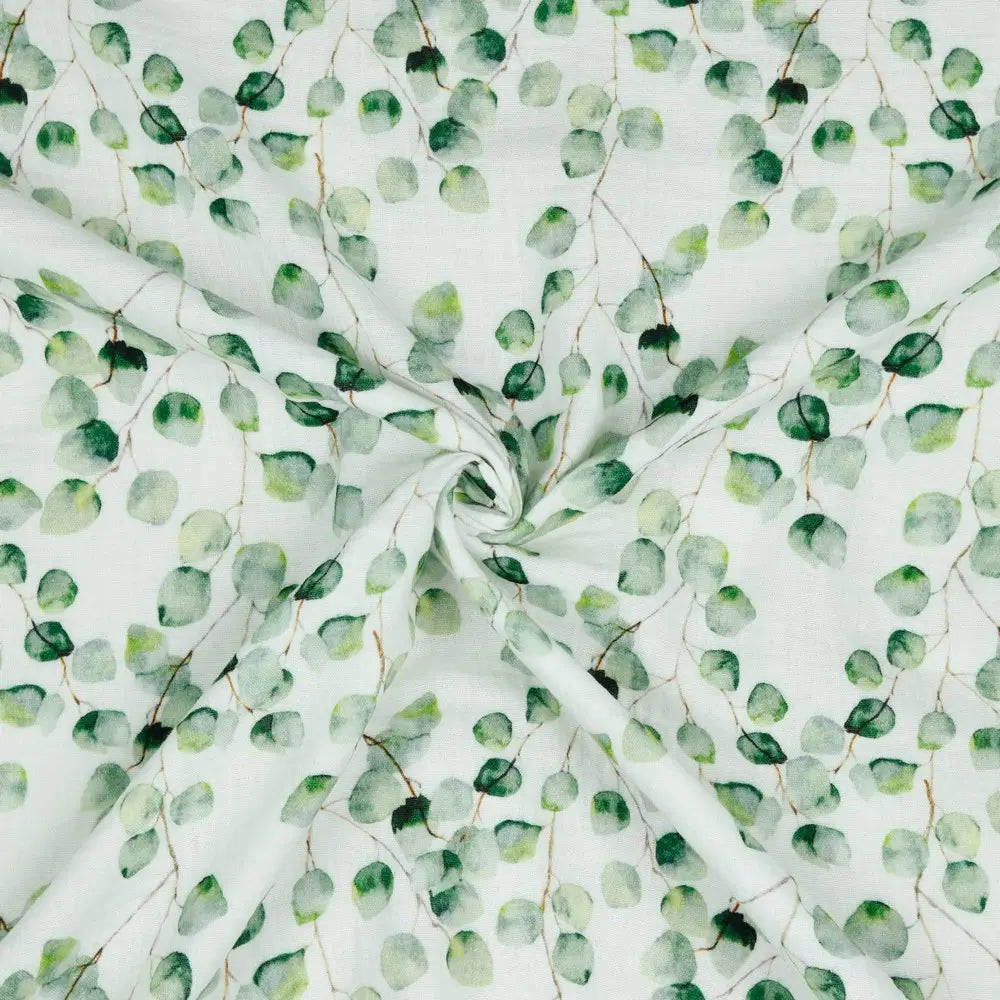 Bio Musselin Eucalyptus weiß