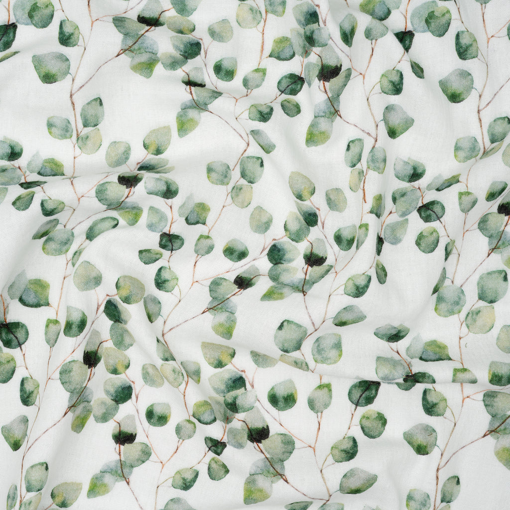 Bio Musselin Eucalyptus Weiß | Stoffwerk