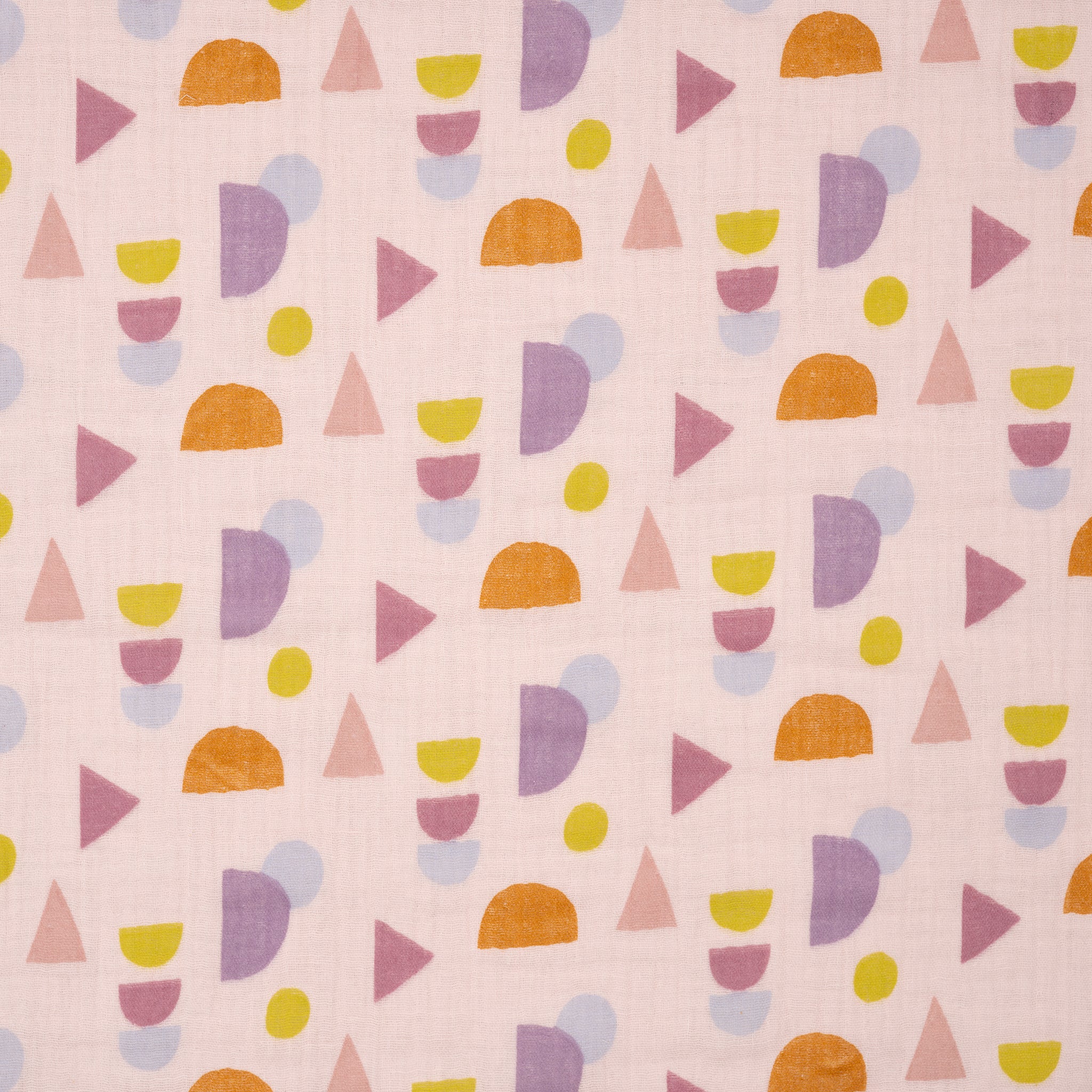 Bio Musselin Geo Babyrosa | Stoffwerk