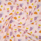 Bio Musselin Geo Babyrosa | Stoffwerk