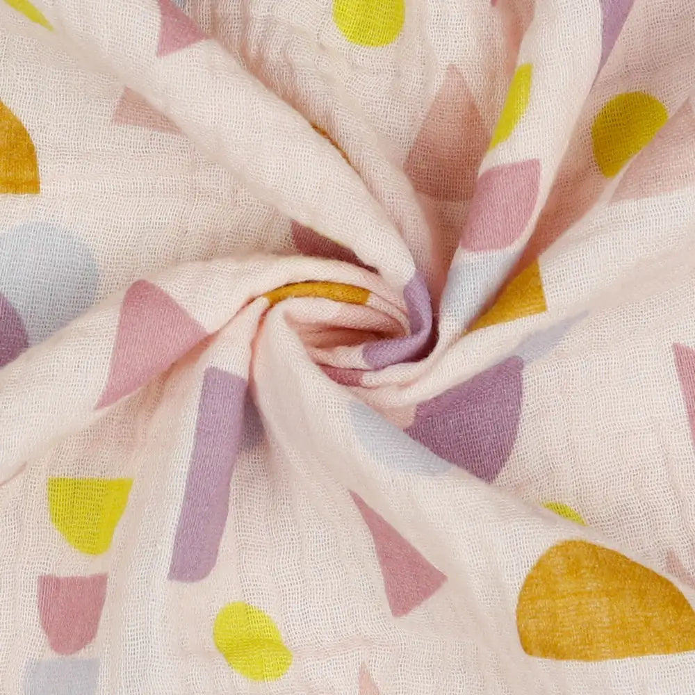 Bio Musselin Geo babyrosa