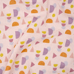 Bio Musselin Geo Babyrosa | Stoffwerk