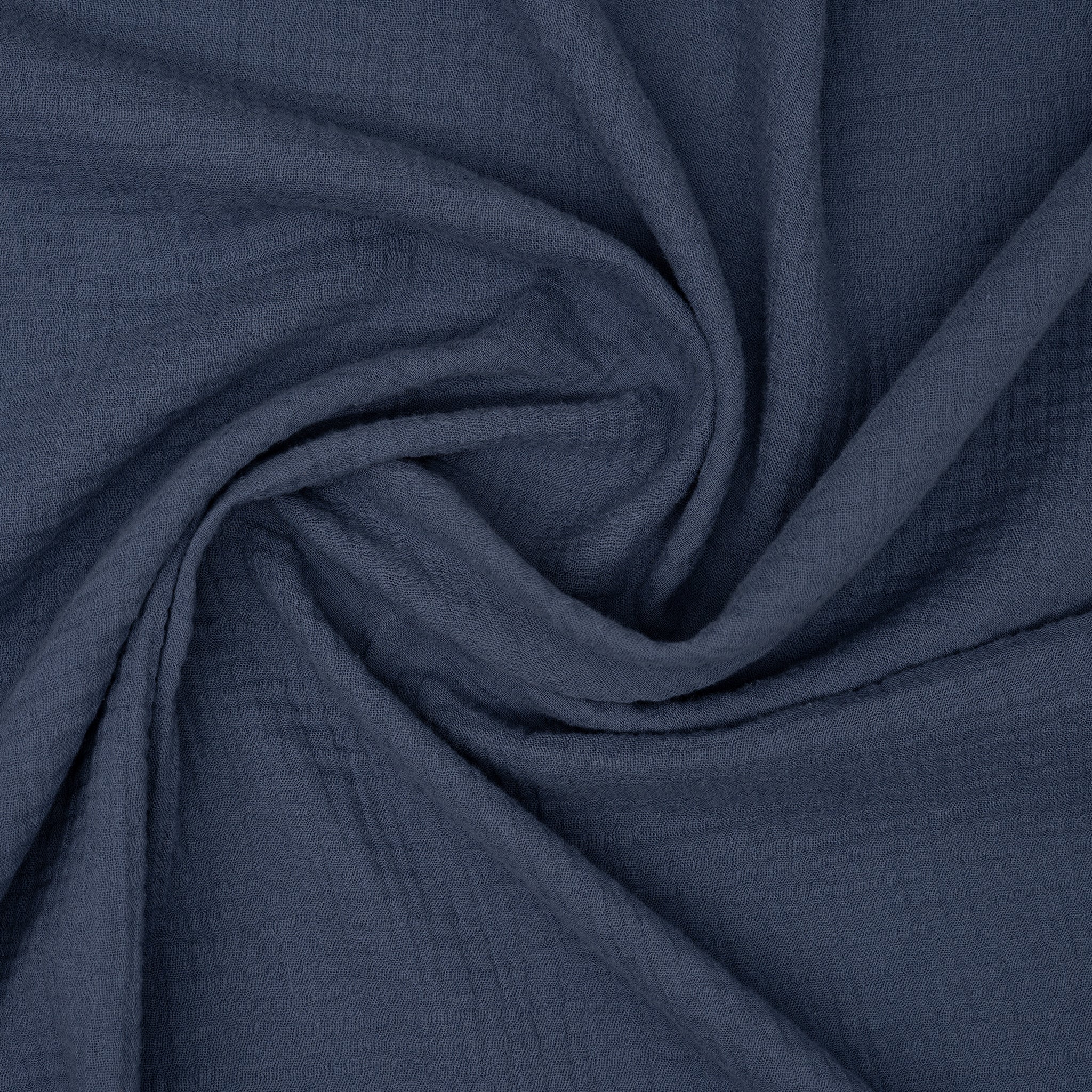 Bio Musselin Jeansblau | Stoffwerk