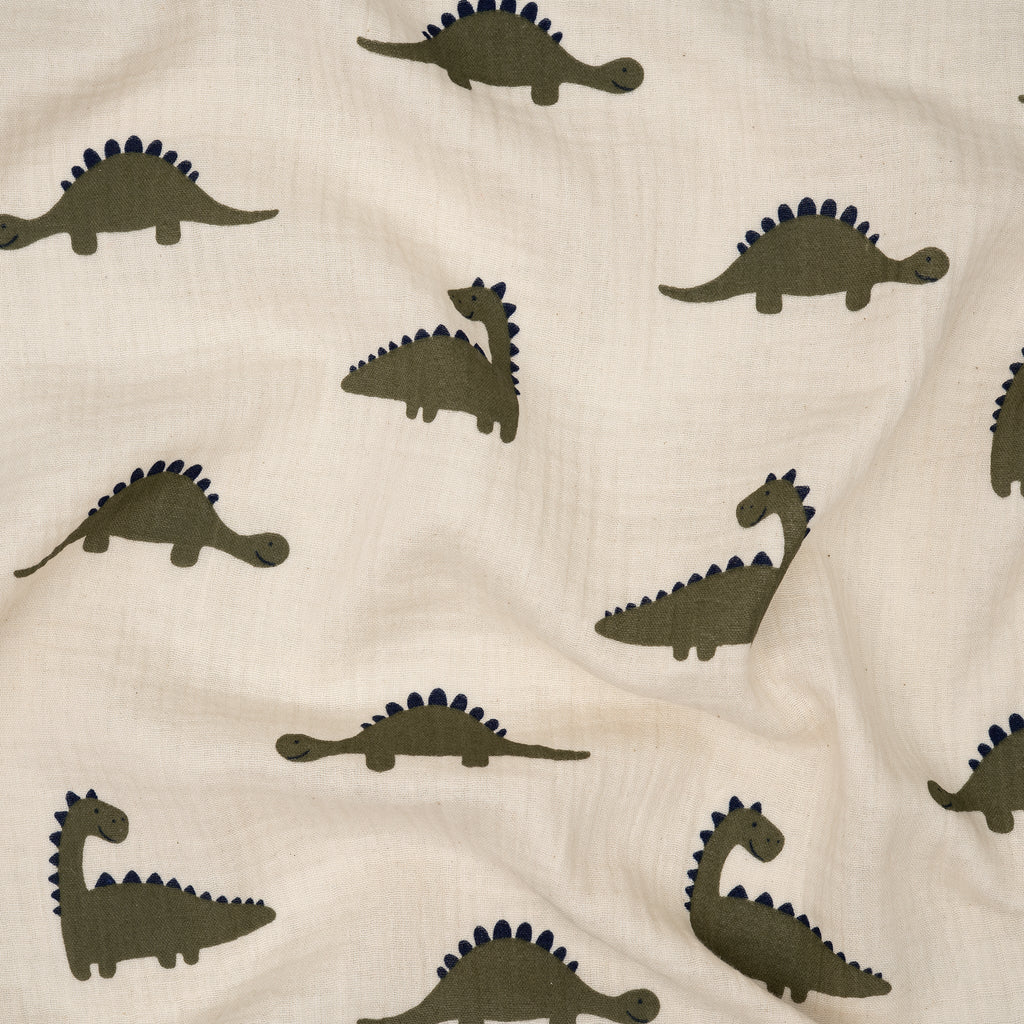 Bio Musselin Naturbelassen Dinos | Stoffwerk