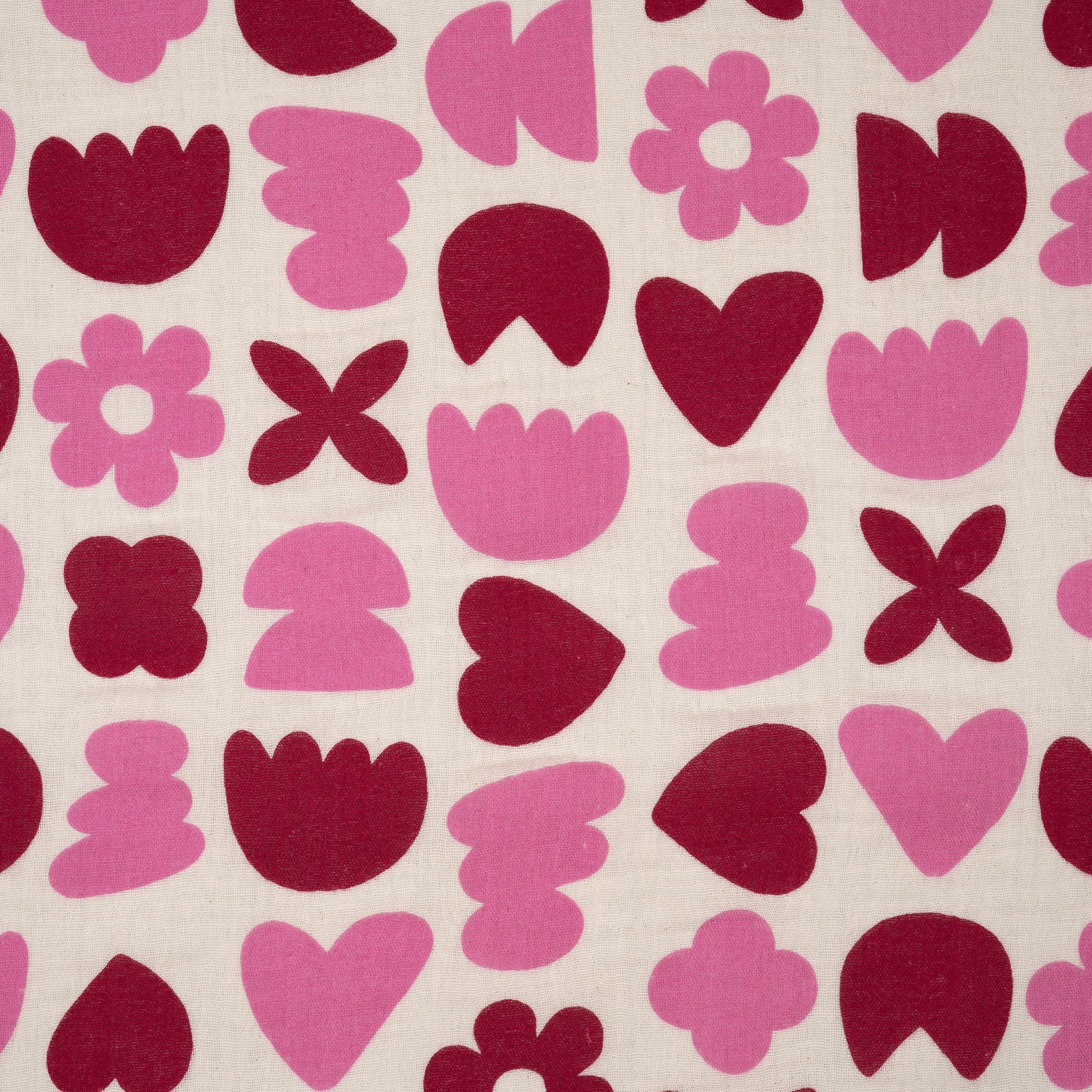 Bio Musselin Naturbelassen Flower Love