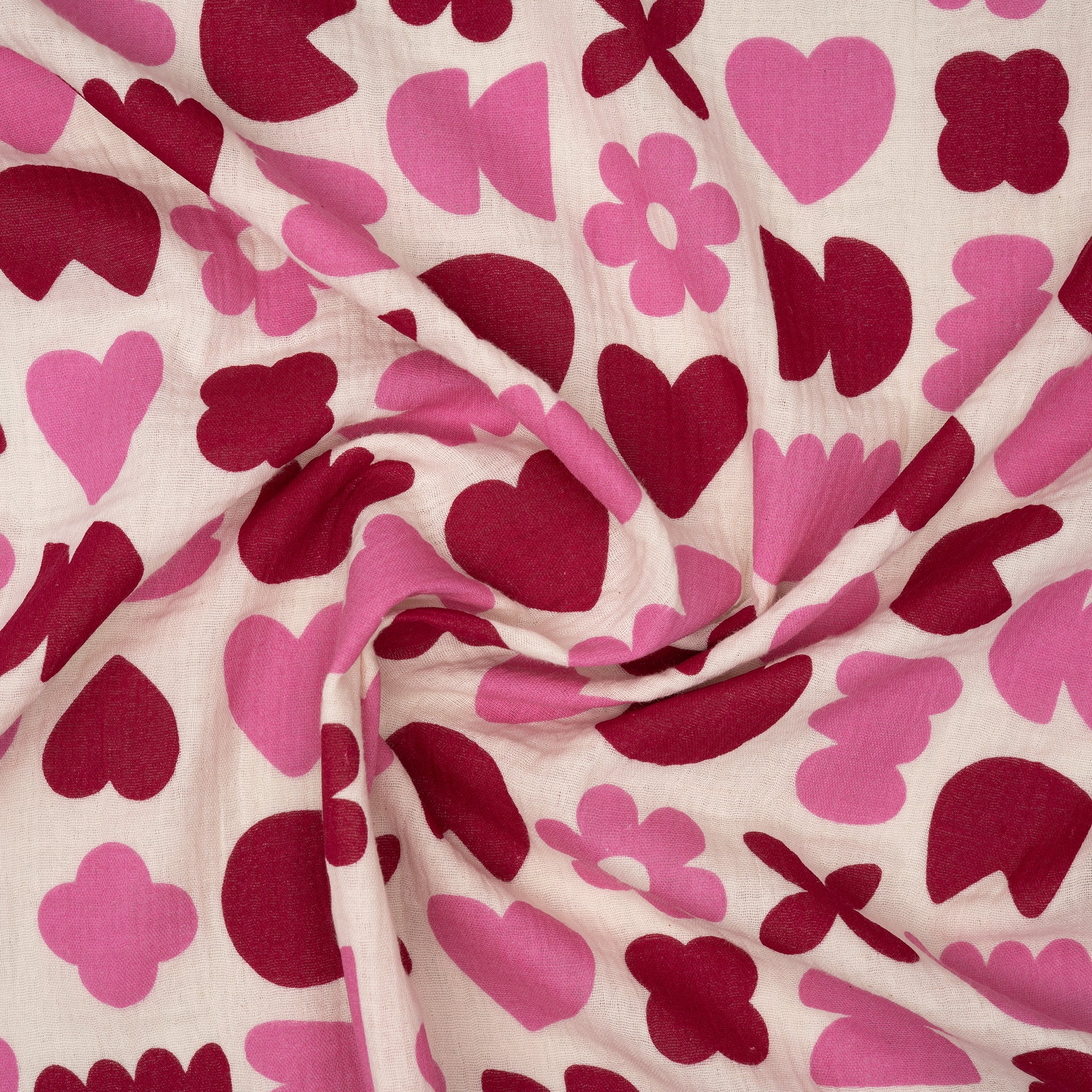 Bio Musselin Naturbelassen Flower Love