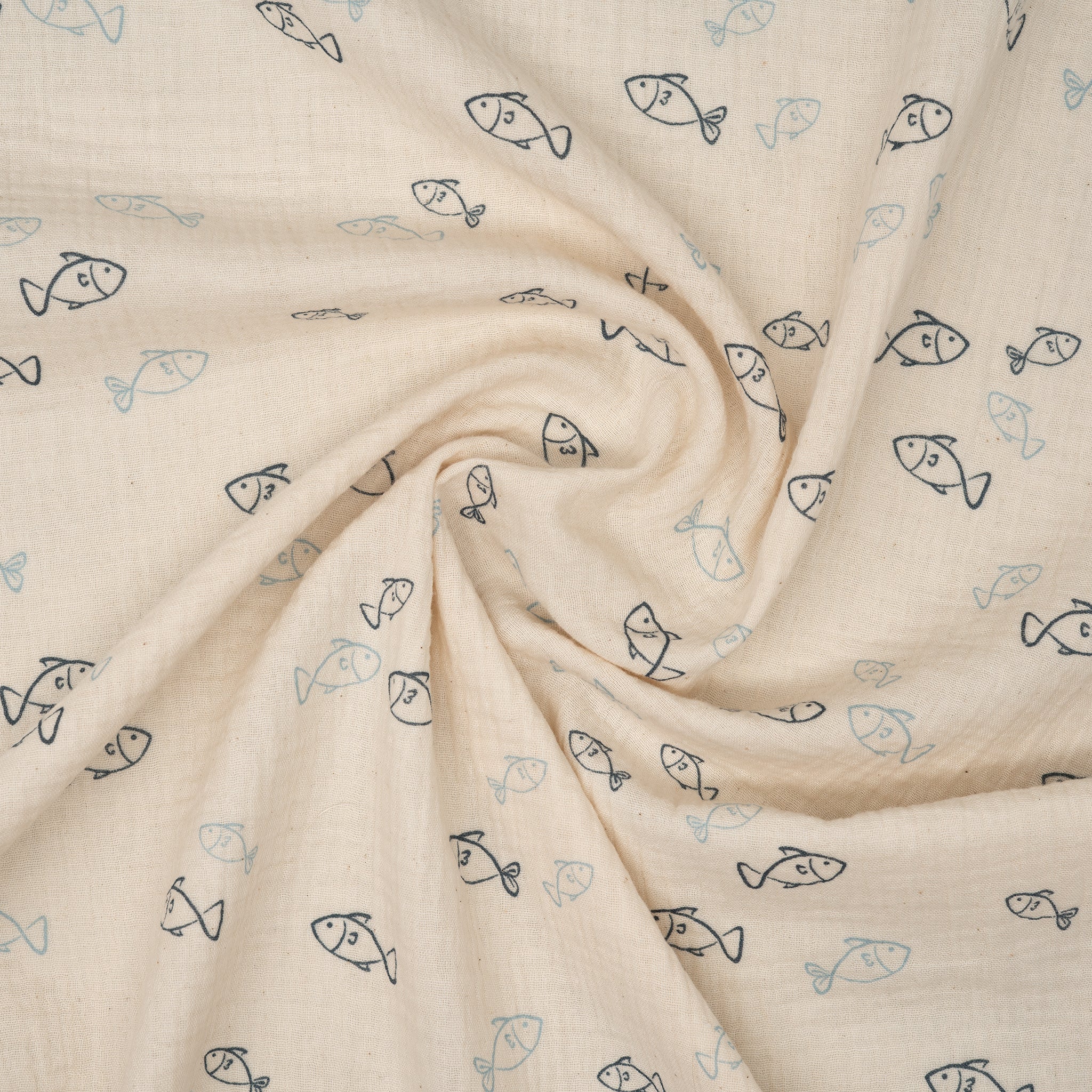 Bio Musselin Naturbelassen Kleine Fische