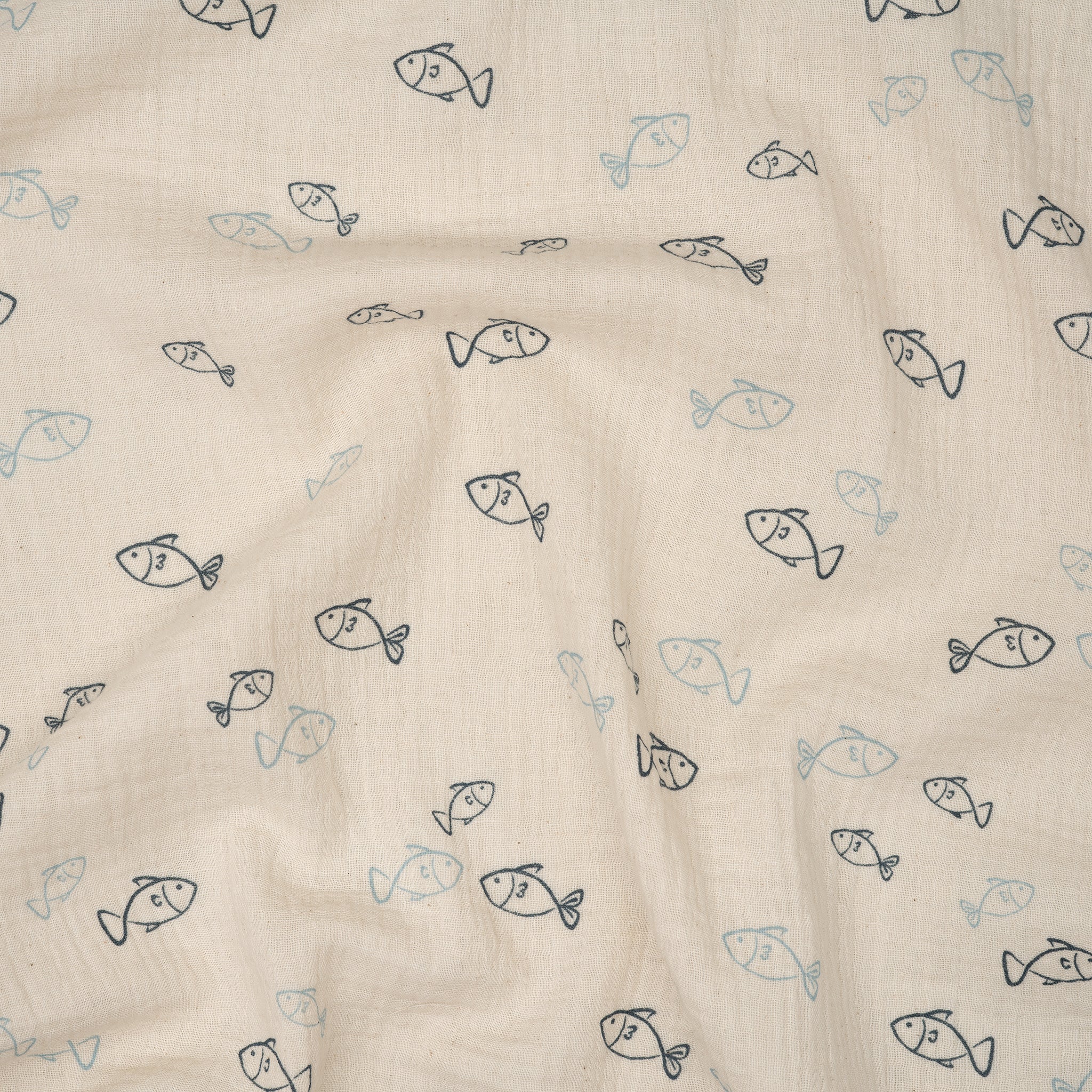 Bio Musselin Naturbelassen Kleine Fische