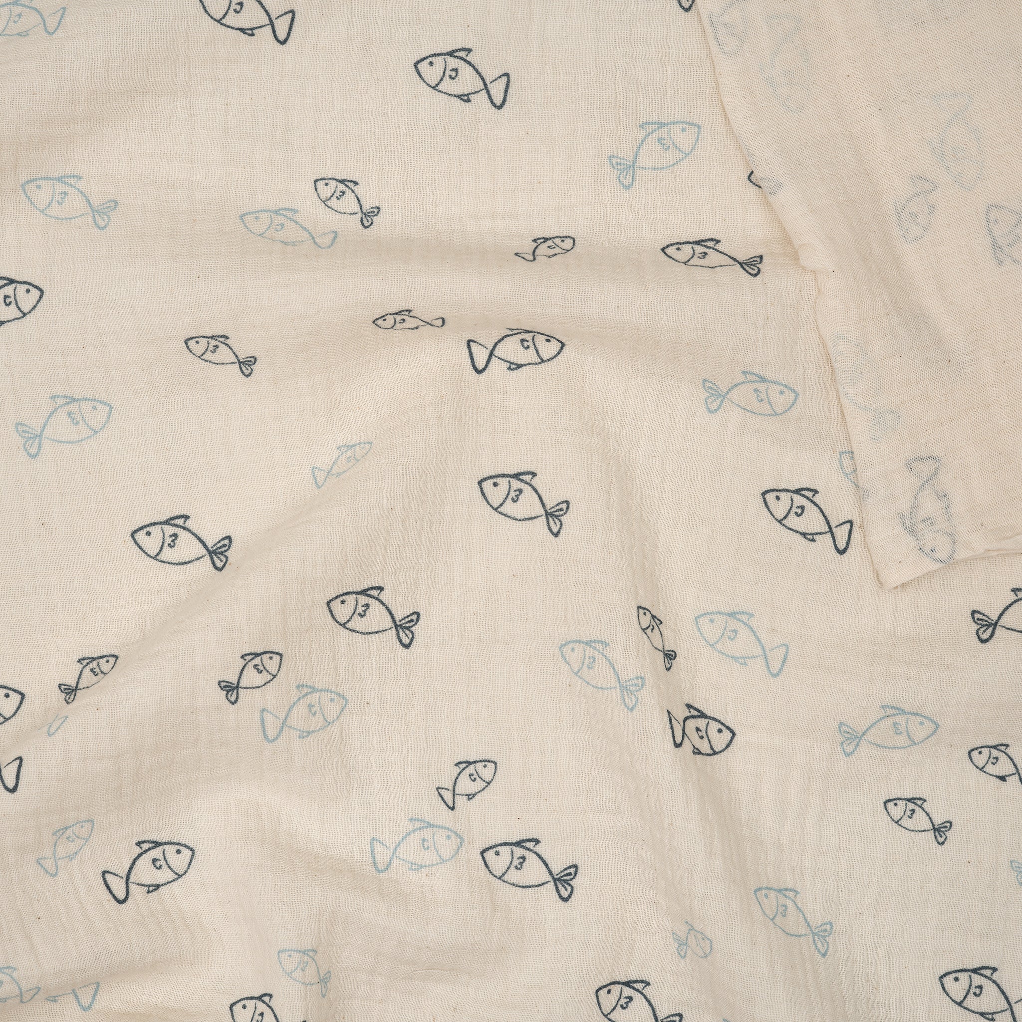 Bio Musselin Naturbelassen Kleine Fische