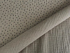 Bio Musselin Punkte taupe