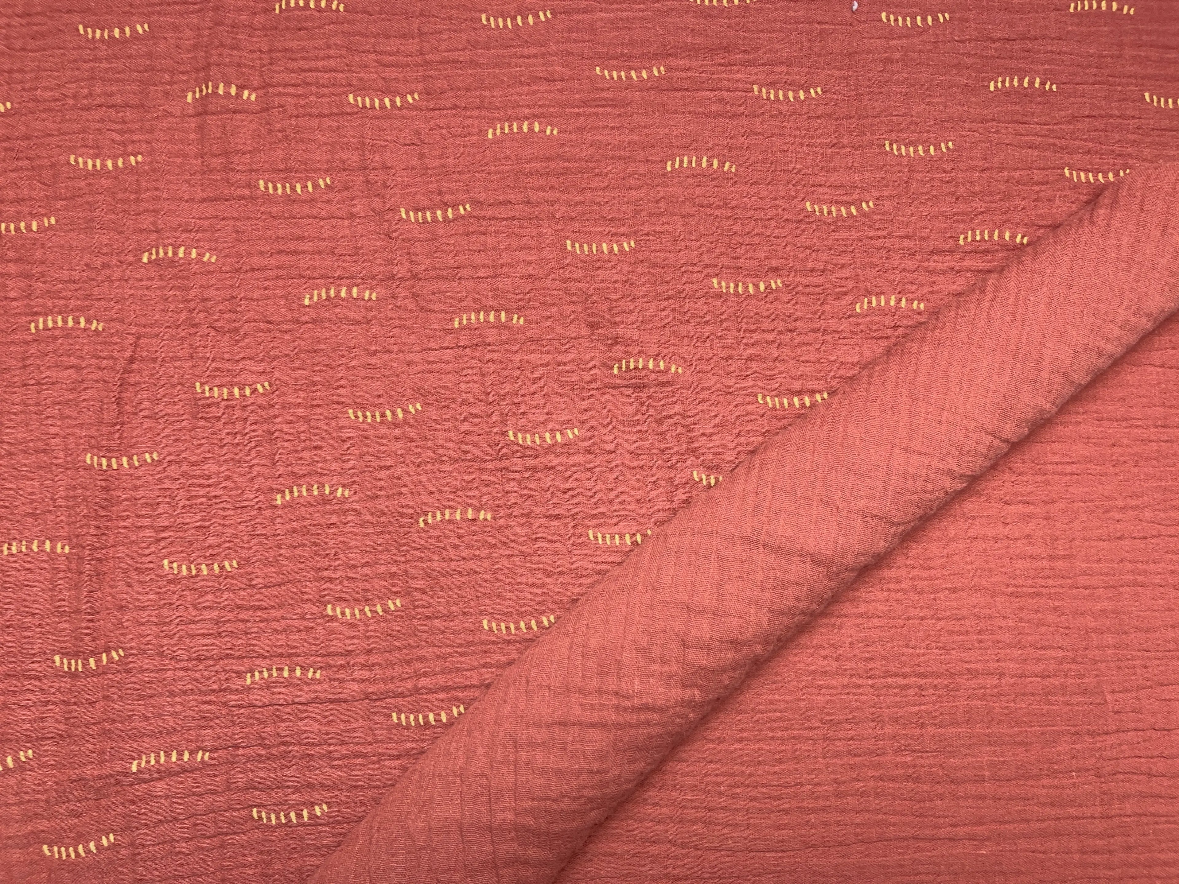 Bio Musselin Raupe rouge