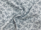 Bio Musselin Romantic Flower helles blau grau