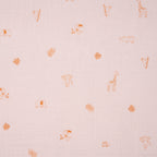 Bio Musselin Safari Ecru Rosa | Stoffwerk