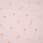 Bio Musselin Safari Ecru Rosa