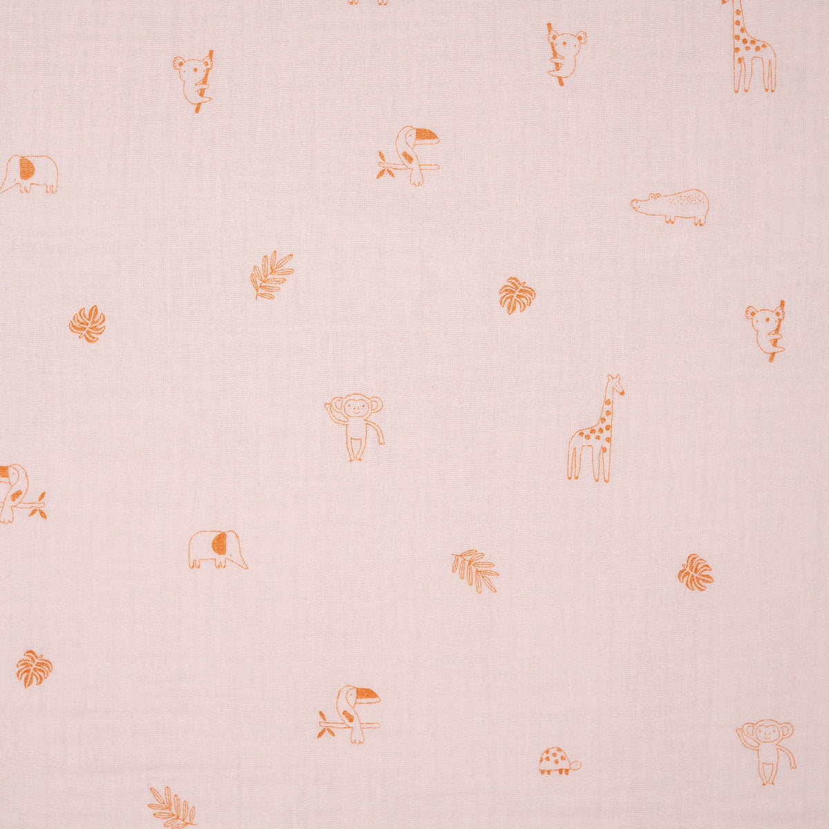 Bio Musselin Safari Ecru Rosa