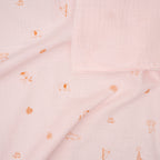 Bio Musselin Safari Ecru Rosa | Stoffwerk
