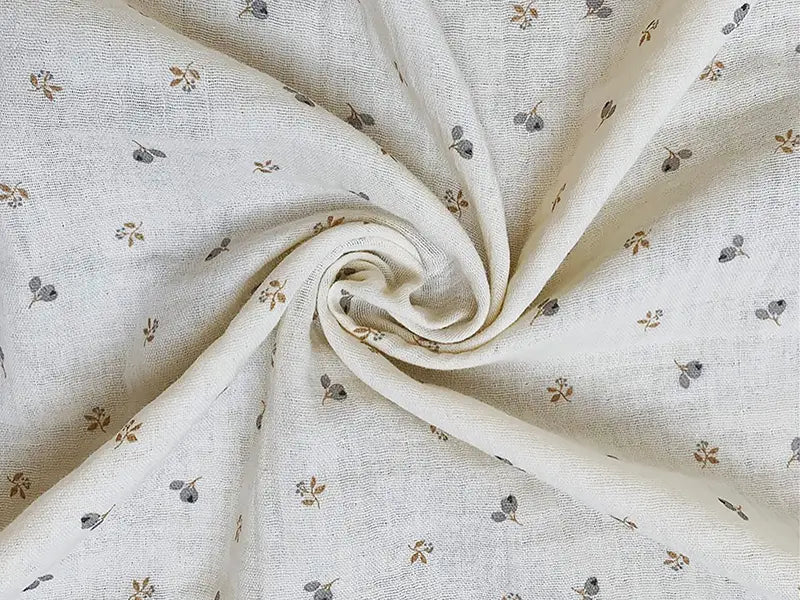 Bio Musselin Vintage Flower creme