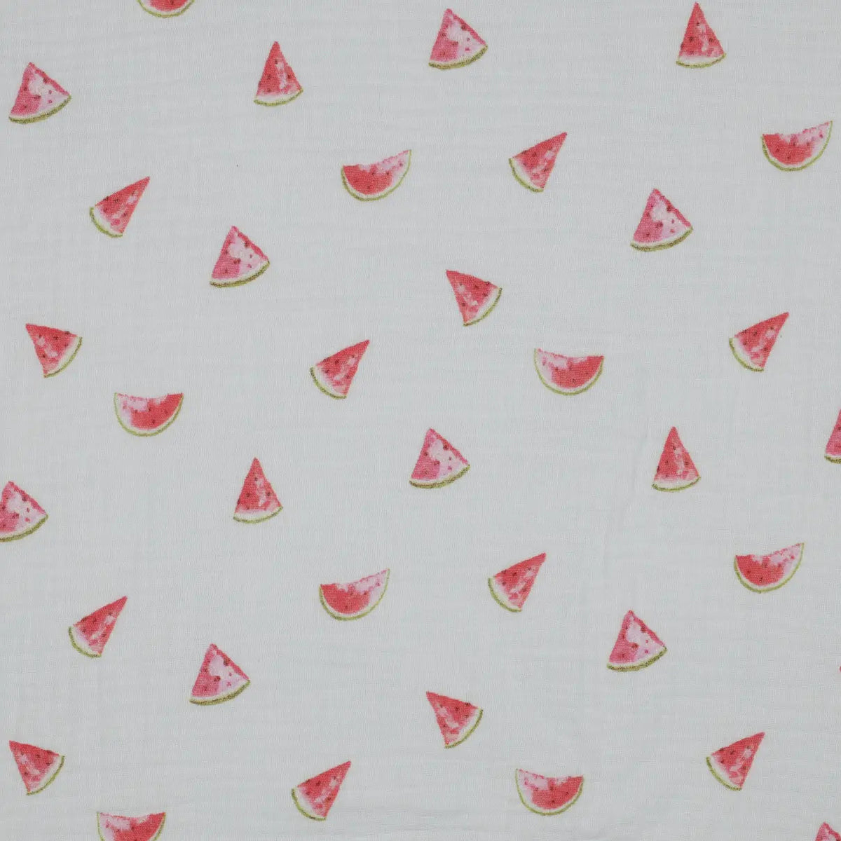 Bio Musselin Wassermelone Weiß Pink