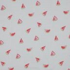 Bio Musselin Wassermelone weiß pink