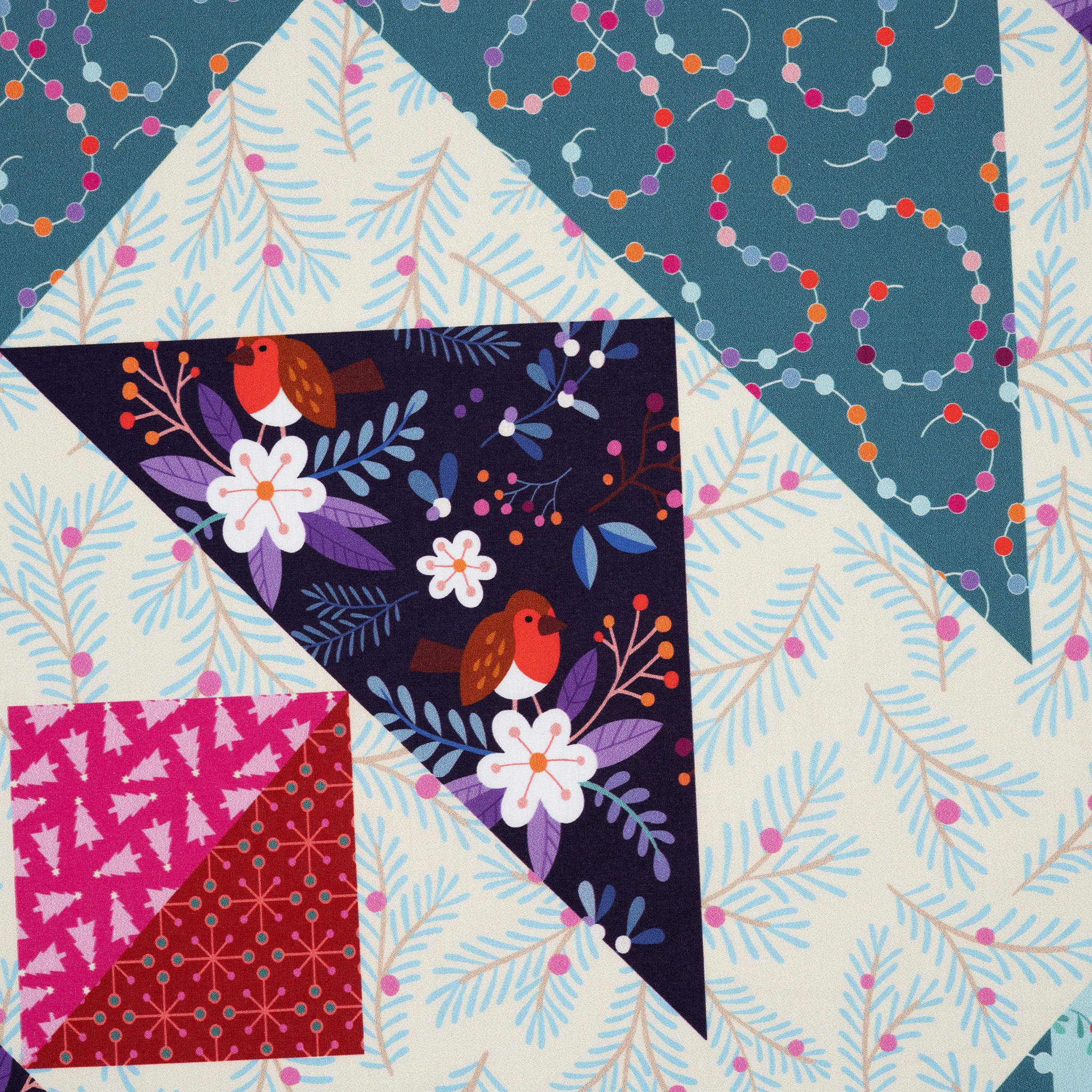 Bio Popeline Hamburger Liebe Christmas Cheater Quilt Panel | Stoffwerk
