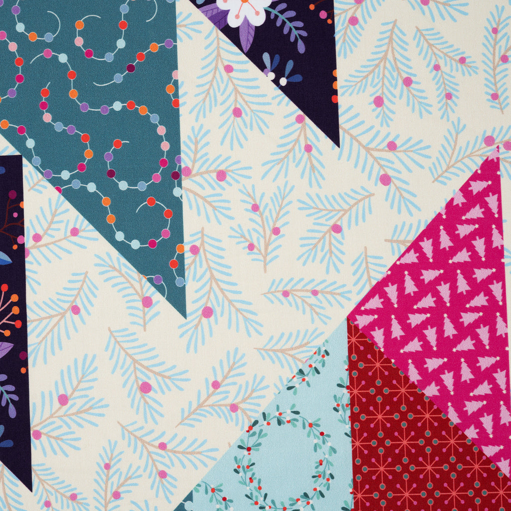 Bio Popeline Hamburger Liebe Christmas Cheater Quilt Panel | Stoffwerk