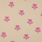 Bio Rib Jersey naturbelassen Blume Rosa