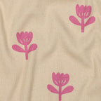 Bio Rib Jersey naturbelassen Blume Rosa