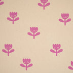 Bio Ripp Jersey Naturbelassen Blume Rosa