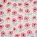 Bio Ripp Jersey Naturbelassen Blumenmuster | Stoffwerk