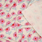 Bio Ripp Jersey Naturbelassen Blumenmuster | Stoffwerk