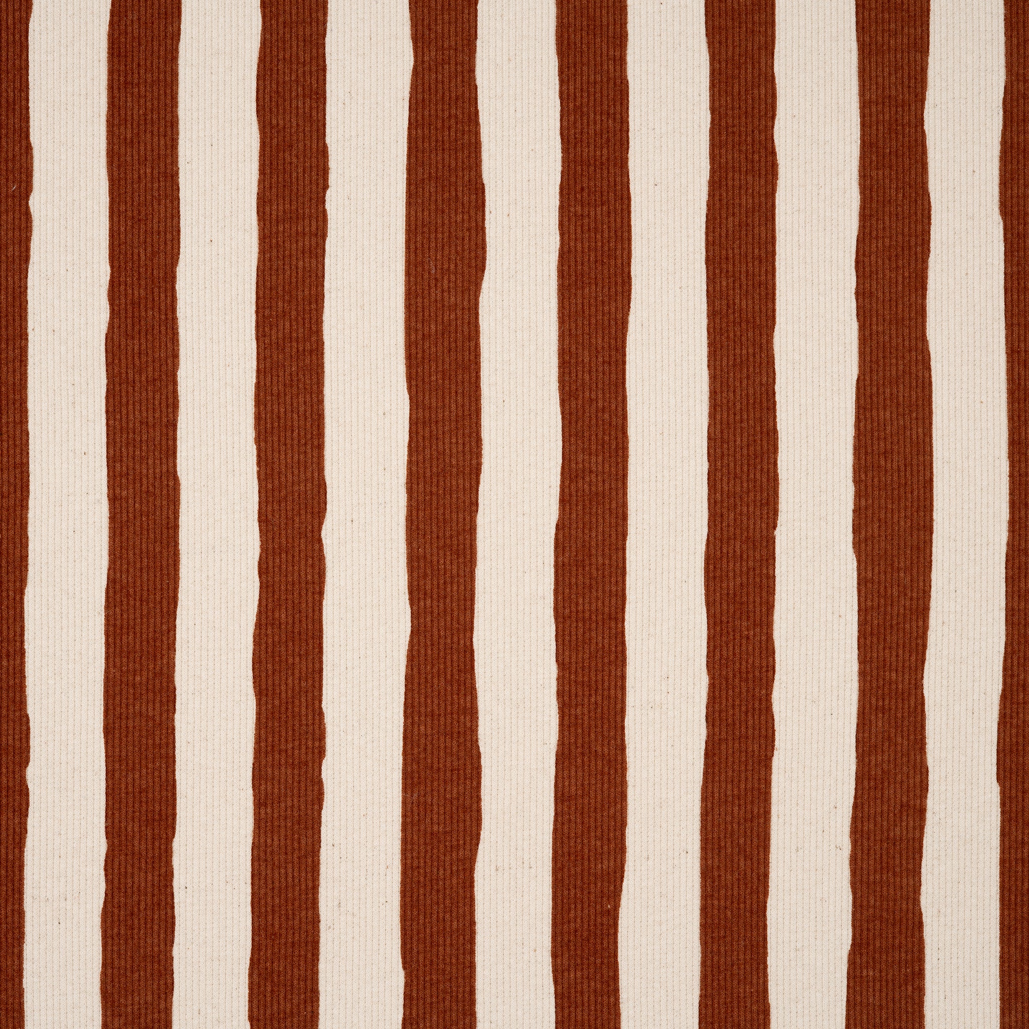 Bio Ripp Jersey Naturbelassen Vertikale Streifen