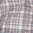 Bio Soft Twill Karo Grau Rosa | Stoffwerk